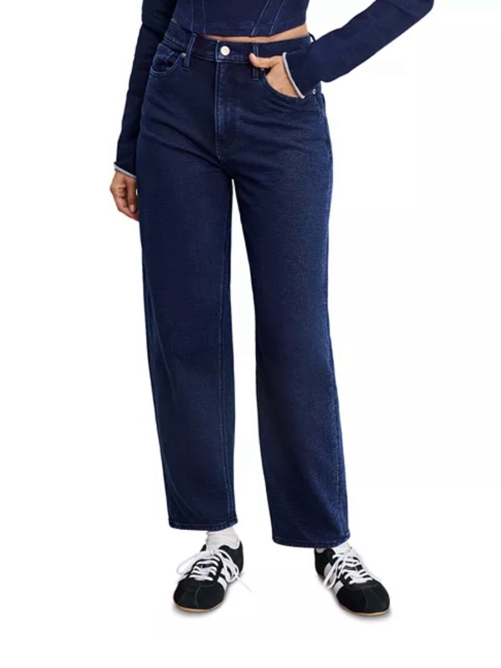 Good American Jeanius Barrel Sweatpants in Indigo 1029